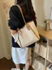 Bolsa de trabalho de verão 2026 transfronteiriça, alta qualidade, simples, grande capacidade, bolsa tote elegante de ombro e de mão