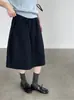 Falda midi simple de línea A tipo capullo estilo coreano Taochuan para mujer, nueva otoño 2026, elástica versátil que cubre la cadera 26060