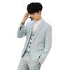 Traje pequeño de otoño 2022 con decoración de plumas, casual de negocios, chaqueta de traje individual, traje coreano juvenil de color sólido para hombre