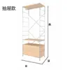 Arara de metal estilo japonês com 60cm de profundidade para instalação, guarda-roupa aberto autoportante, closet, prateleira montada, rack de armazenamento para guarda-roupa
