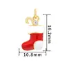 Venta directa del fabricante: Caja de regalo de Navidad de 18 quilates con microincrustaciones de cobre, accesorios de colgante con goteo de aceite, accesorios para pulsera y collar, accesorios para DIY