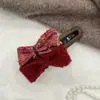 Otoño e Invierno Pinza de Pelo de Lazo de Felpa para Mujer Parte Trasera de la Cabeza Pinza de Tiburón Nuevo 2024 de Gama Alta Estilo Pequeño Chanel Adorno para el Cabello para Moño