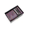 Set de Regalo de Corbata para Hombre, Corbata de Gama Alta, Corbata de Poliéster Seda Bordada, En Stock, Personalización de Logo, Corbata Atada a Mano