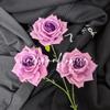 Manta Rosa Flor Artificial Flor de Casamento Canto de Flor Artificial Rosa Conjunto de Flores para Auditório de Casamento Enfeites de Decoração para Casa