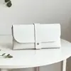 Nuevo Estuche para Gafas de Cuero Blanco Amazon Transfronterizo Bolsa Portátil para Guardar Gafas de Sol Unisex en Stock