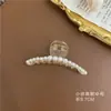 Pinza de Garra para Cabello con Perla Grande Coreana Elegante y con Estilo Pinza para el Cabello de Mujer para la Parte Posterior de la Cabeza Accesorio para el Cabello