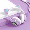 Audífonos de Orejas de Gato STN-28 Audífonos Bluetooth Audífonos de Orejas de Gato Luminosos de Montaje en Cabeza Súper Larga Duración en Espera Audífonos Bluetooth