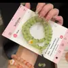 Pulseira Duplo Círculo Garra de Gato e Bodhi Fofa para Alunos Enrolarem nos Dedos, Pulseira Macia e Divertida, Doce e Bonita para Casais e Melhores Amigos