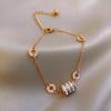 Pulsera Pequeña de Cintura para Hombre Acero Titanio Pulsera de Cuentas de Transferencia para Mujer Oro Rosa de 18K Popular Pulsera de Joyería Hecha a Mano Explosiones de Celebridad de Internet