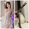 Lencería Erótica Tallas Grandes Guanyun, Sexy Camisón de Encaje Tentación, Ropa de Dormir Transparente Atrevida, Uniforme de Puro Deseo Sin Quitar