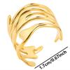 Anillo con forma transfronteriza europea y americana para hombres y mujeres Estilo frío Nicho Simple Color libre Abertura ajustable Acero inoxidable