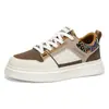 Zapatos de Hombre de Caña Baja con Cordones de Moda, Estilo Cuatro Estaciones, Zapatos Casuales para Estudiantes, Zapatos Deportivos Blancos, Tenis Nuevos con Bloques de Color