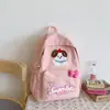 Mochila de Viaje al Aire Libre Fresca de Principios de Primavera Gran Capacidad Alta Apariencia Linda Caricatura Estudiante Bolso Escolar Versión Coreana Ins