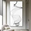Geometría Moderna Blanco y Negro Línea Pintura Decorativa para Dormitorio Abstracta Minimalista Sala de Estar Comedor Pintura Colgante Porche Lejos frente a la puerta