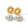 Pendientes personalizados simples estilo INS europeo y americano de acero inoxidable bañado en oro de 18 quilates, clip para oreja tipo C, pendientes de alta calidad para mujer, venta al por mayor