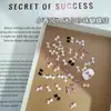 Mini Pequeno Pó de Fragrância Pérola Laço Acessórios para Nail Art Doce Celebridade da Internet Versátil Gravata Borboleta Usável Decoração de Unha Atacado