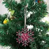 Copos de Nieve Navideños de Cristal Regalo Pequeño de Navidad Colgante Navideño de Aleación de Zinc Colgante para Decoración de Escena Colgante Venta al por Mayor