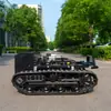 Roçadora de esteiras controlada remotamente, 6 km/h de velocidade de corte, máquina de capina para áreas inclinadas em parques fotovoltaicos