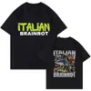 Camiseta Divertida de Tiburón Meme Tralala Tralero Cerebro Podrido Italiano