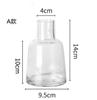 Jarrón de vidrio simple estilo ins transparente arreglo floral escritorio de oficina botella pequeña hidropónica adornos decorativos sentido de alto nivel