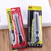 Cuchillo de utilidad pequeño y portátil, Cuchillo de herramienta de acero inoxidable, Cortador de papel de papelería de metal para oficina, Hoja de corte para película