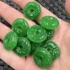 Colgante de Jade Hebilla de Jade Colgante Colgante de Hebilla Ruyi de Jade y Cuarzo Colgante de Collar Tallado por Ambos Lados Colgante de Jade