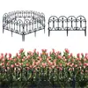 Valla de plástico de fábrica imitación piedra valla de jardín inserto negro valla elegante decoración de jardín inserto de valla de plástico para jardín