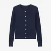 Cárdigan de Punto Trenzado para Mujer, Nuevo Estilo Otoño 2026, Cuello Redondo, Corte Ajustado Corto, Elegante Abrigo de Manga Larga