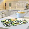 Alfombrilla de Encimera de Barro de Diatomeas con Diseño de Flores de Invierno Transfronteriza, Alfombrilla Escurridora para Vajilla, Superficie de Cocina Doméstica Absorbente, Secado Rápido, Posavasos, Sin Lavado