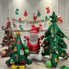 Árbol de Navidad Permanente Transfronterizo de Amazon, Muñeco de Nieve, Cabeza de Papá Noel, Bastón, Globo de Papel de Aluminio, Decoración para Fiesta de Navidad