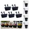 Vasos de Flores de Ferro Pendurados Personalizados Transfronteiriços para Uso Doméstico, Baldes Pendurados Ovais Destacáveis para Jardinagem e Plantas Verdes