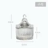 Caixa de joias de vidro estilo europeu Forma de iurte de cristal transparente caixa de armazenamento de colares brincos bandeja de doces cinzeiro