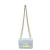 Bolsa Mini de Corrente Simples e Fashion Estilo Coreano Cor Sólida Estilo Estrangeiro Saída Moedas Pequena Quadrada Cor Doce Bolsa Transversal