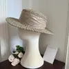Sombrero de Paja Plano de Ala Ancha con Corte Estilo Old Money Retro para Mujer Verano Estilo Estación de Verano Francesa Protección Solar Sombrero de Paja de Moda