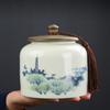 Xyt Latas de Té Latas Selladas Hogar Medio Jin Cerámica Té Verde Negro Pu'er Olla de Almacenamiento Plata Rota Olla de Porcelana Olla de Almacenamiento de Té