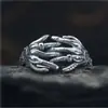 Anillo de Mano de Poder Retro para Hombre Estilo Frío Botón en Diez Dedos Anillo de Dedo para Comida Moda Anillo Estilo Punk Versátil
