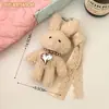 Bonito Pelúcia Querida Coelho Urso Boneca Pingente Estudante Bolsa Escolar Decoração Acessórios Coração da Menina Chaveiro Super Fofo
