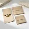 Bolsas de embalagem para joias em camurça no atacado em estoque, saquinhos com tampa flip para colares e brincos, bolsas de armazenamento de joias