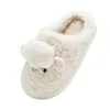 Pantuflas de Algodón con Forma de Oveja de Dibujos Animados 3D al por Mayor para Mujer, Pantuflas de Felpa Cálidas Antideslizantes para Interior de Invierno para Hombre