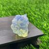 3cm Zorro de Nueve Colas gema de piedra natural pieza tallada flor de durazno accesorios pequeños Venta caliente en Amazon