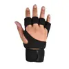 Luvas de fitness antiderrapantes protetor de palma academia halteres equipamento levantamento de peso pressurizado alça de pulso longo luvas de treinamento