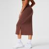 Falda Larga Media para Mujer con Dobladillo Abierto, Corte Holgado, Yoga Casual Verano Cintura Alta Ceñida a la Cadera Recta Falda Deportiva