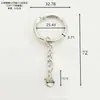 Anillo Metálico de Aleación de Zinc Electrochapado de Gama Alta Cadena de Anillo de Resorte con Broche de Langosta Colgante de Llavero de Muñeco de Peluche Estilo Nuevo