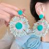 Aretes de Cuentas de Flores con Cuentas para Mujer Primavera Temprana 2025 Dopamina Mori Aretes Elegantes Dulces Súper Hada Súper Fuego