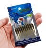 Skimming Shark Paquete de 10 35mm0.3g Señuelo para Pesca de Fondo de Raíz Cebo Blando de Hilo Cebo Blando Gusano Blando Mini Cola Recta Señuelo Falso Luya