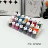 Caixa de Armazenamento Transparente com Alça, Adequada para Artesanato com Miçangas / Esmaltes / Frascos de Tinta, Suporte de Armazenamento Multicamadas Destacável