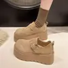 Zapatos Birkenstock de tamaño pequeño, suela gruesa, que aumentan la altura 7 cm, modelo nuevo otoño 2026, mocasines retro sin cordones