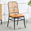 Silla de Comedor de Ratán Nórdico para el Hogar Hierro Vintage Combinación de Mesa y Silla para Restaurante Silla con Respaldo Silla de Bolsa Suave Silla de Comedor de Lujo Ligero Amazon