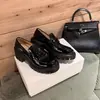 Versión de Piel de Vaca~Mocasines de Suela Gruesa para Mujer Estilo Británico Zapatos Pequeños de Cuero Slip-on Zapatos Perezosos Versátiles de Cuero Genuino Tacón Grueso Zapatos de un Solo Color