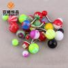 Ombligo acrílico europeo y americano color mixto venta al por mayor moda transfronteriza UV Amazon AliExpress joyería para perforación venta caliente